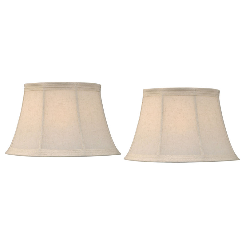 Abat-jour cloche en lin 11,75 po x l 19 po (araignée) en écru