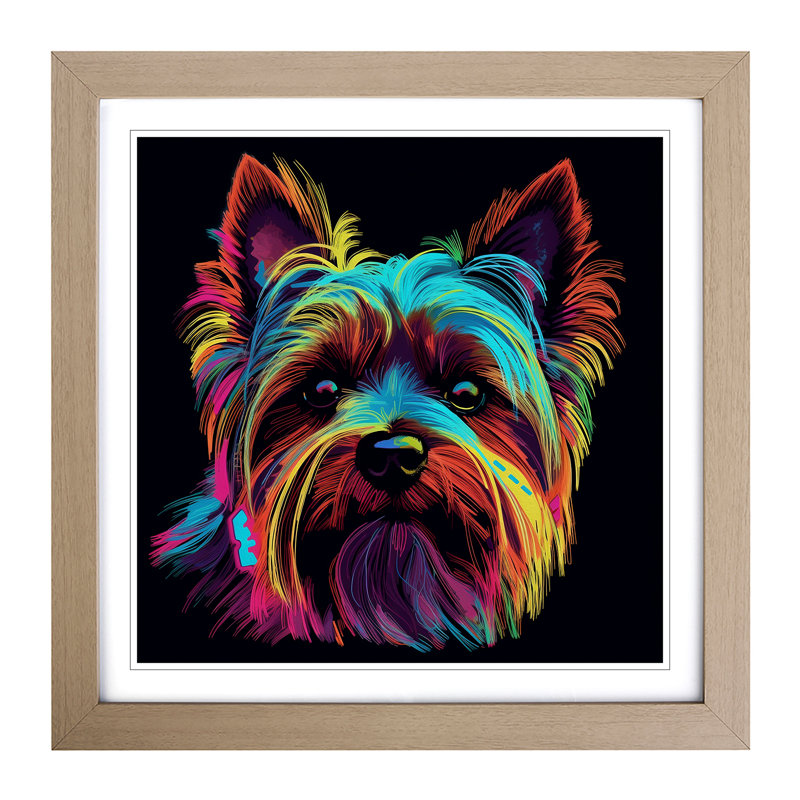 Single Picture Frame Print on Wood, Oak Framed