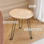 Foldable Round Coffee Table with Solid Wood Tray Top,End Table,Nightstand-309977862