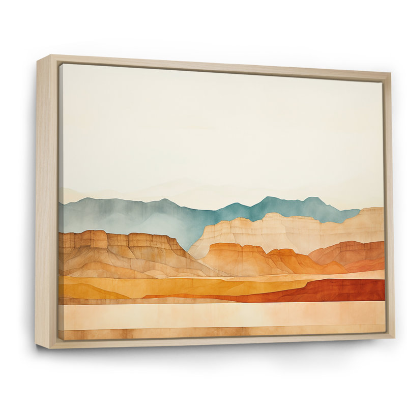 Bold Canyon View - Décoration murale Canyon, H 12 po x l 20 po x P 1 po, Cadre naturel flottant