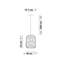 Luminaire suspendu cylindrique à 1 lumière Pilke-27276064