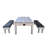 Rack Luxor 7.5-Foot 4-In-1 Multi-Game Swivel Billiard/Pool Table (Blue Felt With 2 Bench)