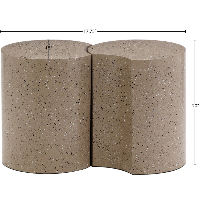 Ensemble de table de bout Ismah, Taupe