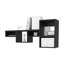 Étagère murale à 5 tablettes noires - idéale pour les espaces restreints dans le salon et le bureau-121303692