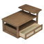 Table basse moderne avec tablette de rangement, tiroir en rotin et deux plateaux de table pour une fonctionnalité de salon améliorée-1379340995