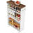 20" Slim Storage Cart – 4-Tier Narrow Rolling Kitchen Utility Cart With Wheels & Handle, Skinny Laundry Room Organizer, Slide Out Pantry Shelf For Small Spaces, Bathroom – Brown & White Finish-129490415