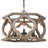 Luther 4-Light Dimmable Wood and Metal Geometric Chandelier 