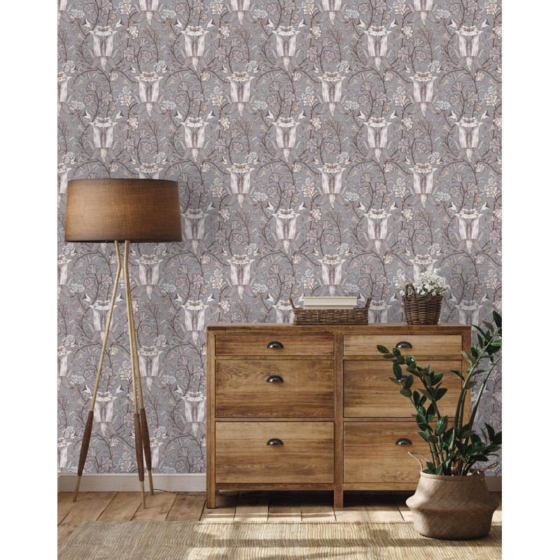Austyn-James Floral Wall Mural, 10.41" L x 125" W, Vinyl