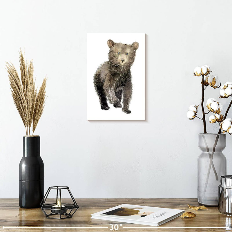 Baby Bear Illustration, 12" H x 8" W