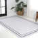 Mariques Classic 2-Stripe Border Washable White/Gray Rug