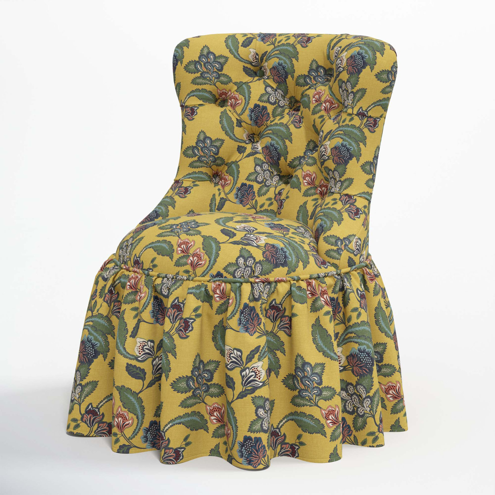 Minnie Side Chair, Libby Floral Gold