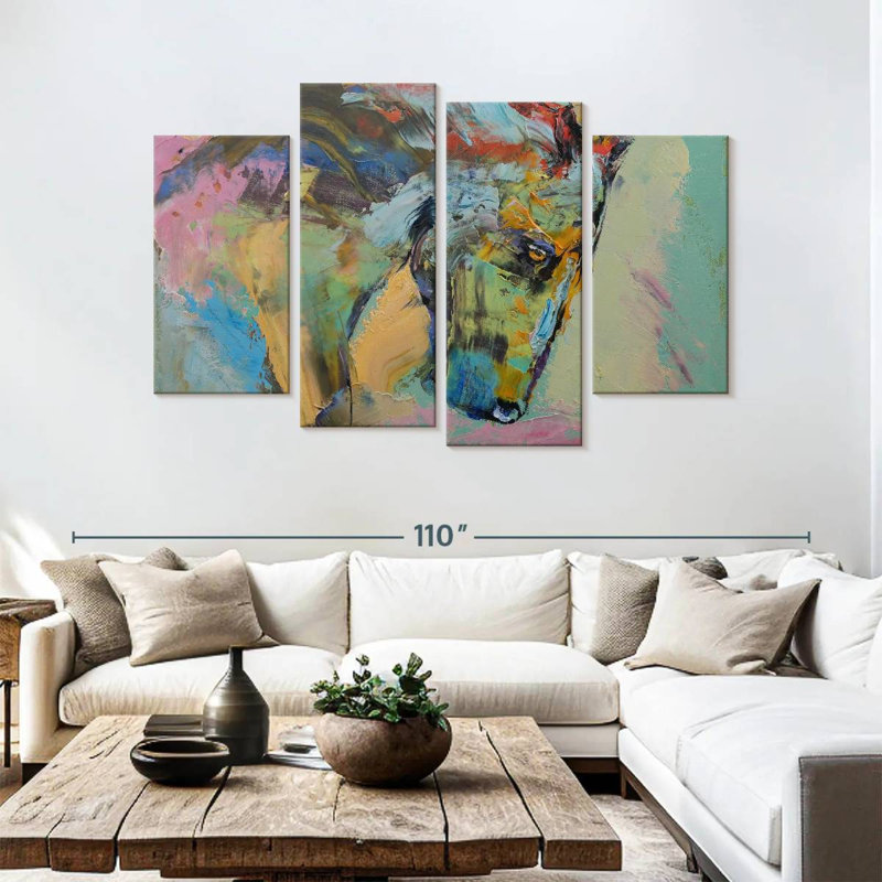 Brampt Painterly Horse, 54" H x 84" W