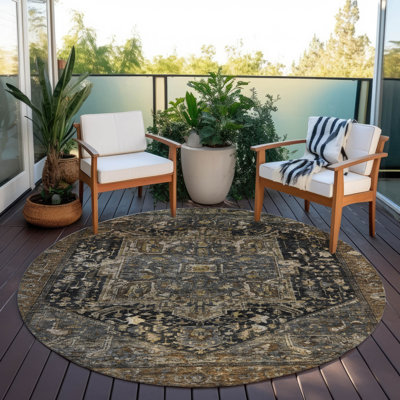 Tapis fudge intérieur / extérieur lavable à la machine Claudian ACN1240