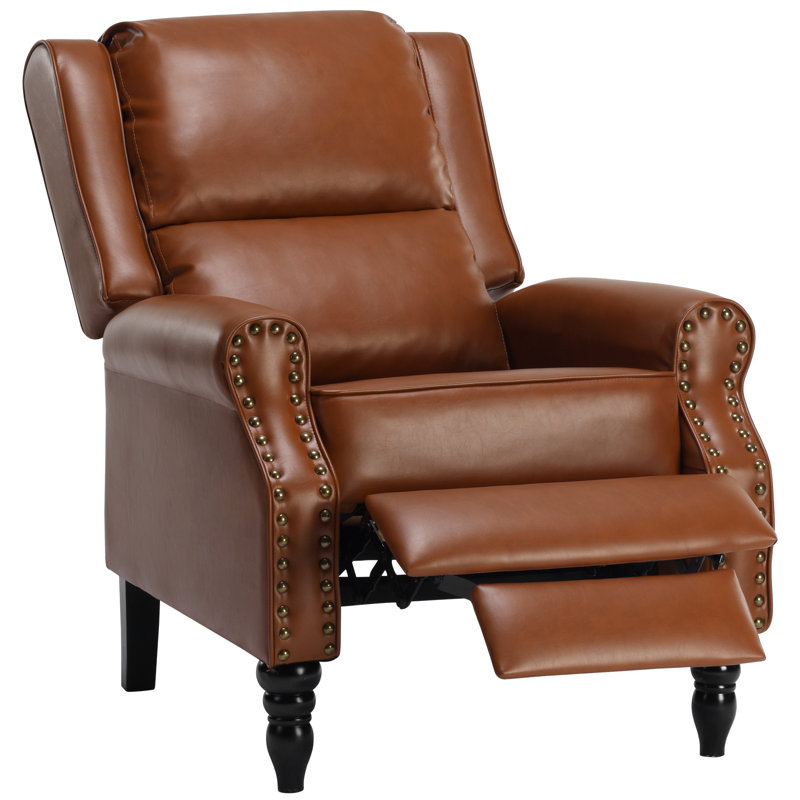 Cuerdas Recliner, Brown Faux Leather