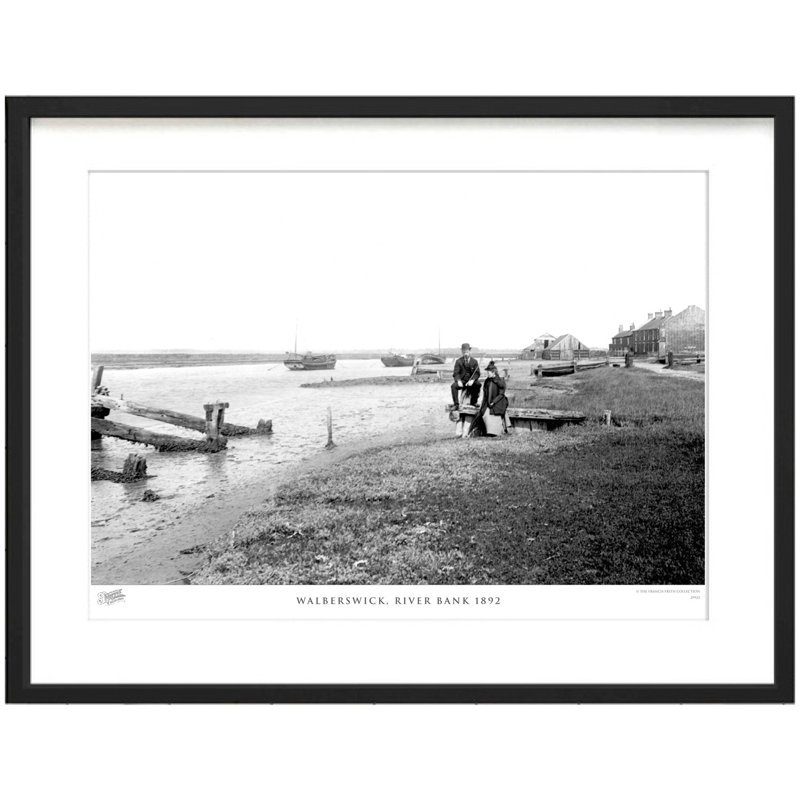 Walberswick, River Bank 1892 by Francis Frith - Single Picture Frame Print, 28cm H x 36cm W x 2.3cm D