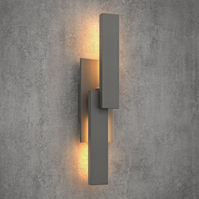 21''H Dimmable LED Gray Aluminum Wall Light