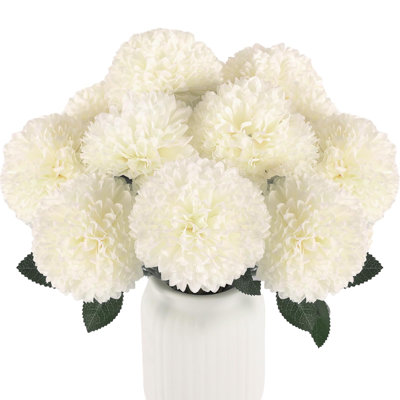 12 Pcs Artificial Chrysanthemums Flowers Ball Flower
