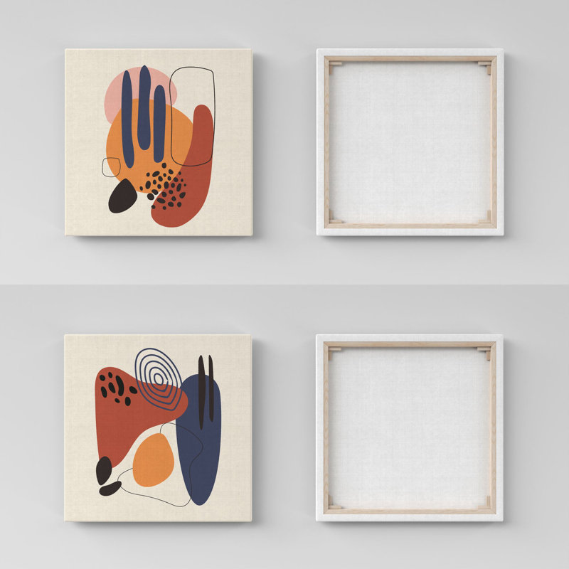 Superbes peintures décoratives sur toile (2 pièces) de 19,7 po x 19,7 po chacune | 100% toile avec cadres 100% bois | Parfait pour le décor du salon et de la chambre à coucher, ajoute élégance et style à tout espace