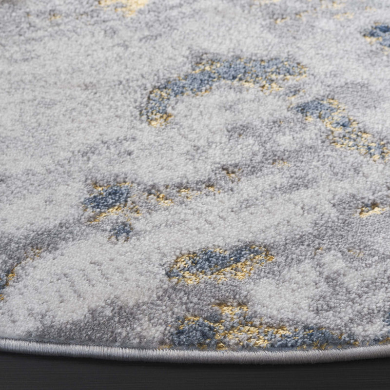 Tapis abstrait Aniqua Performance Performance, Rond 6 pi 7 po