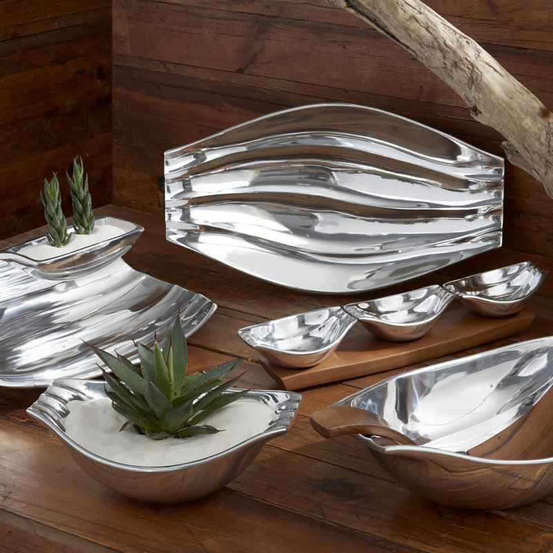 Nambé Drift Stainless Steel Condiment Server