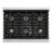 ZLINE Autograph 36 in. Paramount Gas Range with 6 DuoPro Burners w/ Black Door & Gold Accents-116209077-116209079