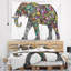 Tapisserie éléphant joyeuse animal floral-28483673