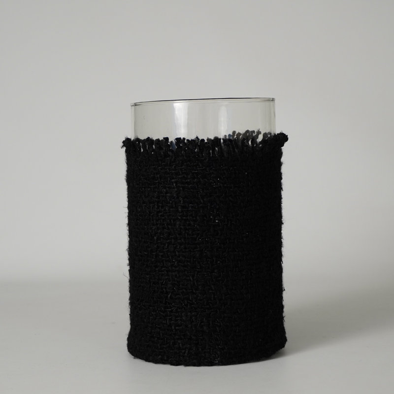 Jalin Glass Tabletop Votive Holder, Dark Gray, 10" H x 10" W