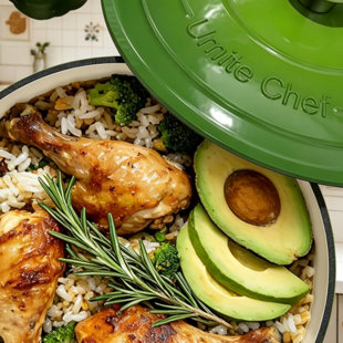 All-In-One Enameled Cast Iron Casserole Pot Delivers Superior Heat Retention, Creating Tender Dishes And Perfectly Crusty Homemade Sourdough Bread Loaves Easily.