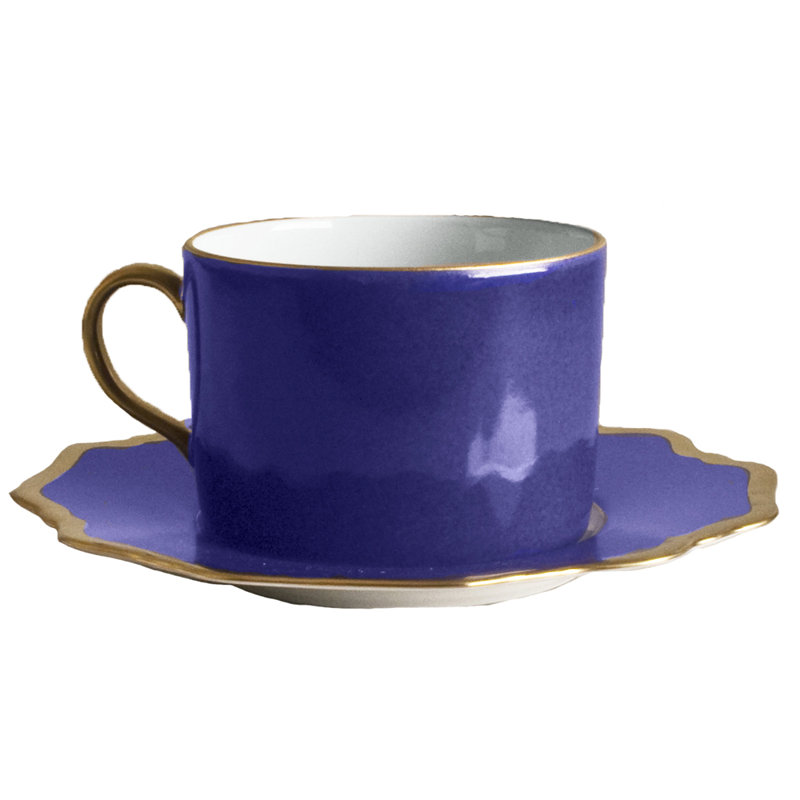 Annas Palette 6" Tea Saucer, Indigo Blue