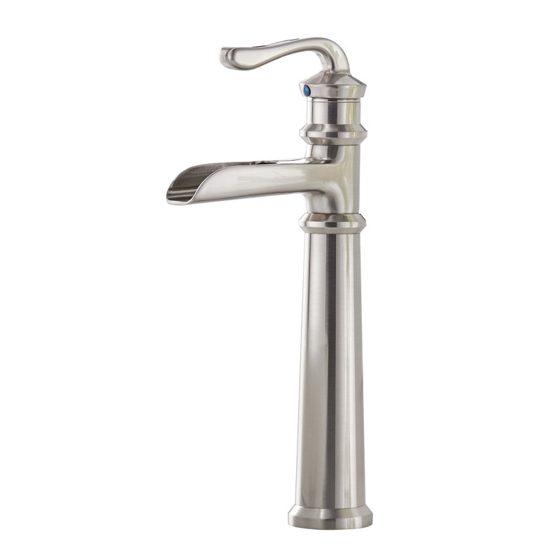 Robinet de salle de bain commercial à un trou, Nickel brossé