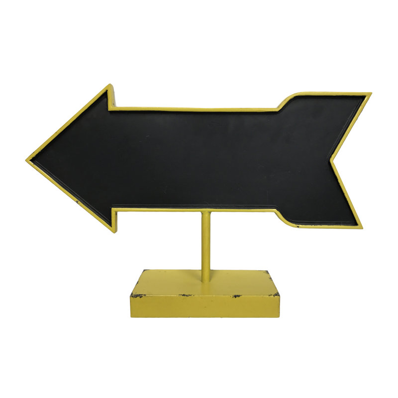 Tableau noir sur pied flèche, rouge