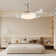42" 4- Blade 2 Layer Design Modern LED Retractable Ceiling Fan With Remote Control And Lights