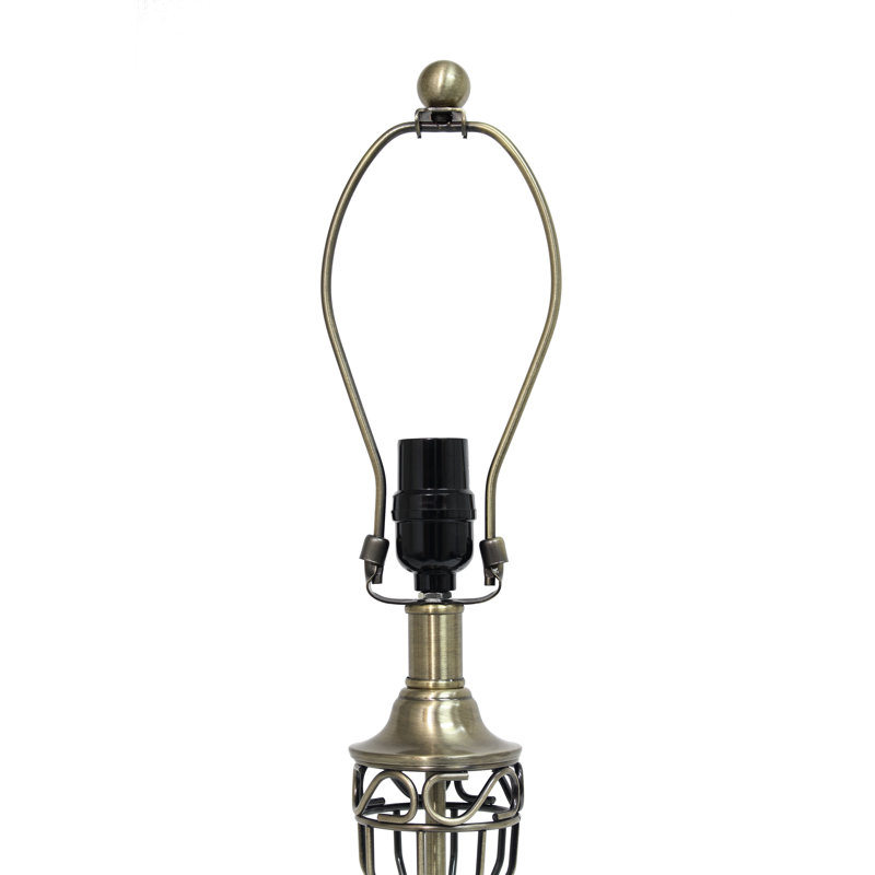Yerby 25.5'' Antique Brass Traditional Floor & Table Lamp Set