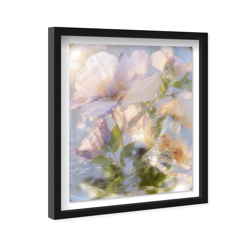 Floral Haze Shadowbox Floral & Botanical Print by Oliver Gal, Black Frame, 16 x 20, 31.5"H x 37.5"W, Black Shadowbox