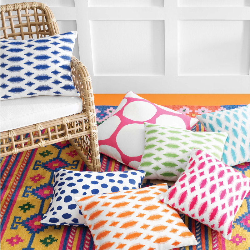Housse de coussin rectangulaire lombaire Outta, Bleu sarcelle