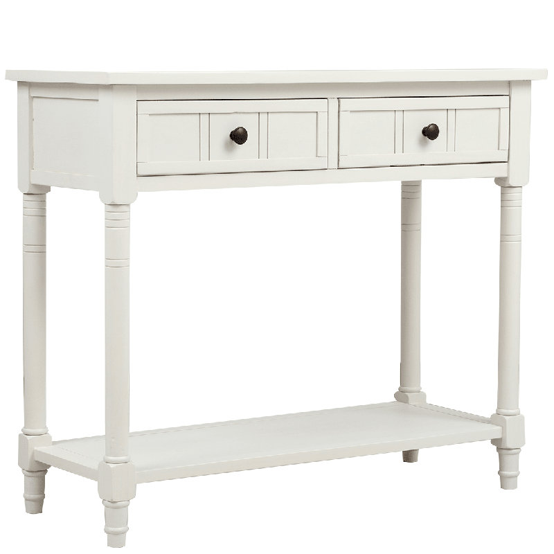 Pitcarin 90cm Solid Wood Console Table, White