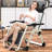 Padded Zero Gravity Chair, Sturdy Adjustable Reclining Patio Chairs with Headrest & Tray, White