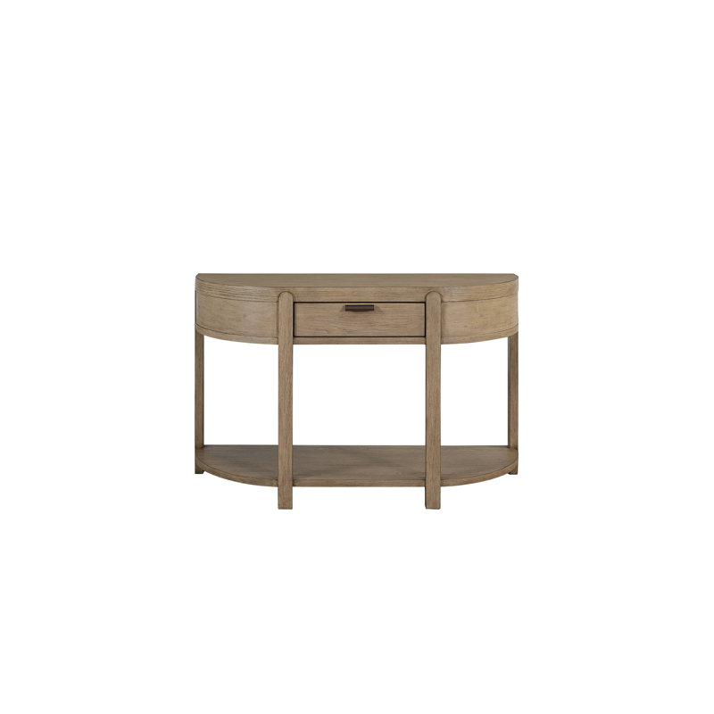Curved 1-Drawer Console Table - Toffee