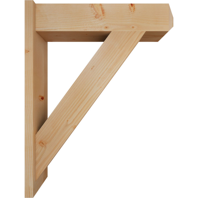 Artisan traditionnel en bois rustique, Sapin Douglas de 7 1/2 po (lisse), P 30 po x H 38 po