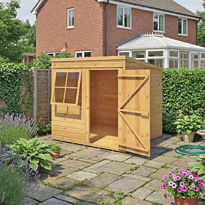 Shire 7 ft x 7 ft Pent Shed, Yes