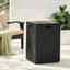 Foyer extérieur 30 000, 19,5 po x 19,5 po, fer noir, espace de réservoir inclus, colonne de propane carrée, 19,5 po de largeur, cadre en fer, encastré