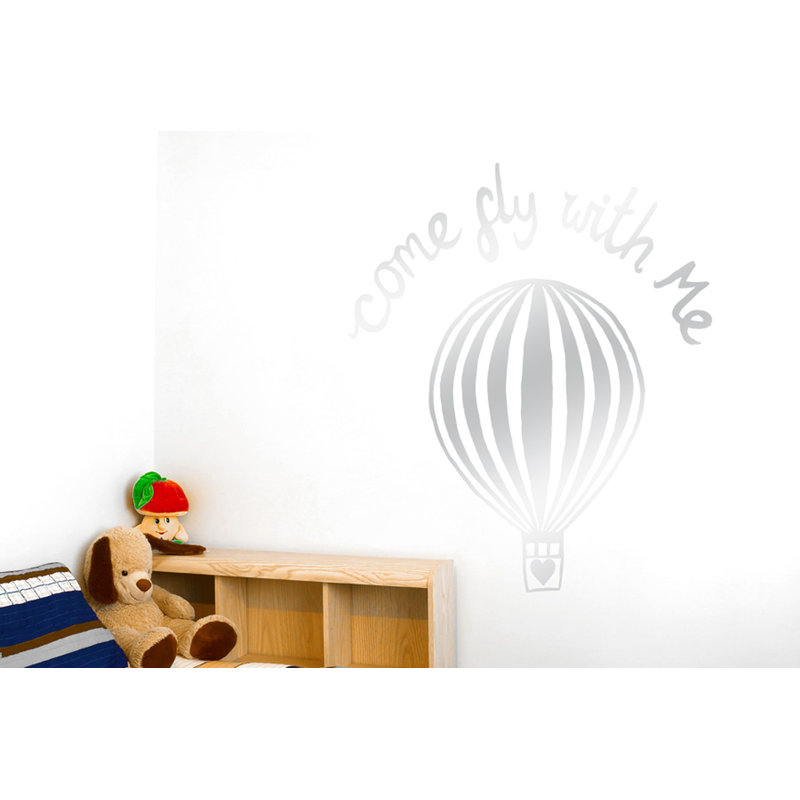 Wall Decal, Shiny Silver, Large