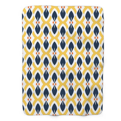 Abstract Blue - 1 Piece Premium Sherpa Blanket