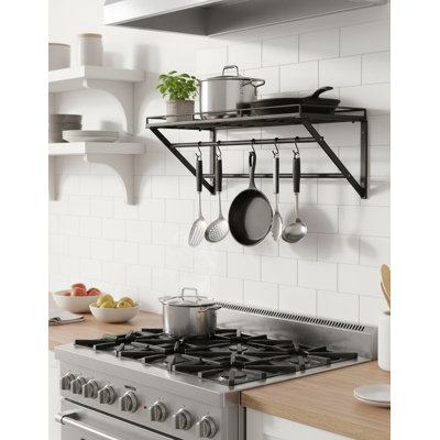 Metal Rectangle Wall Mounted Pot Rack