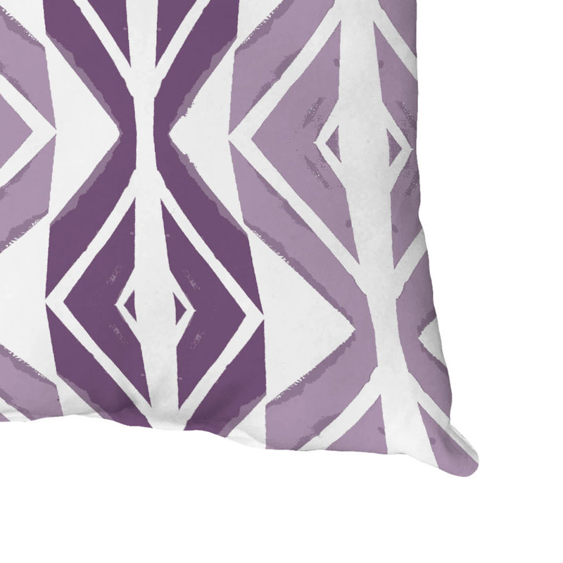 Geometric Throw Pillow, Purple, 16" x 16"