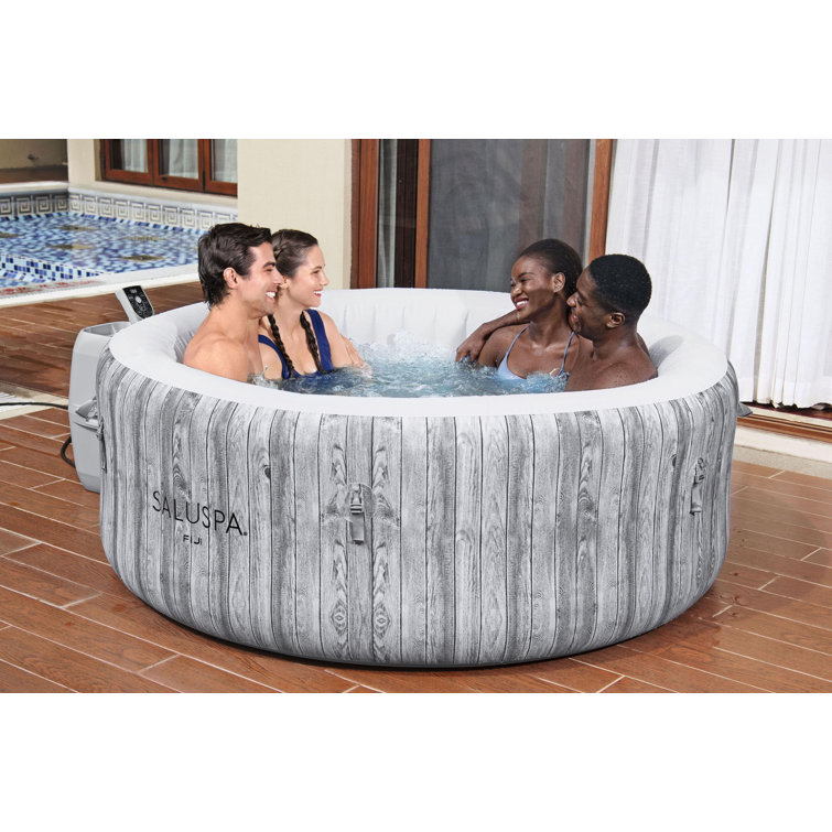 Wayfair　SaluSpa　Inflatable　Person　2-4　Hot　Round　AirJets,　Reviews　120　Tub　with　Grey　Canada　Bestway　Fiji