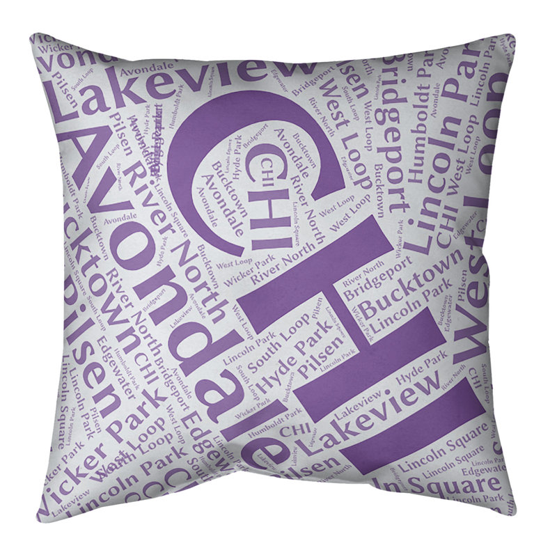 Housse de coussin en cuir Illinois Dist Quartiers, 14 po x 14 po, Mauve