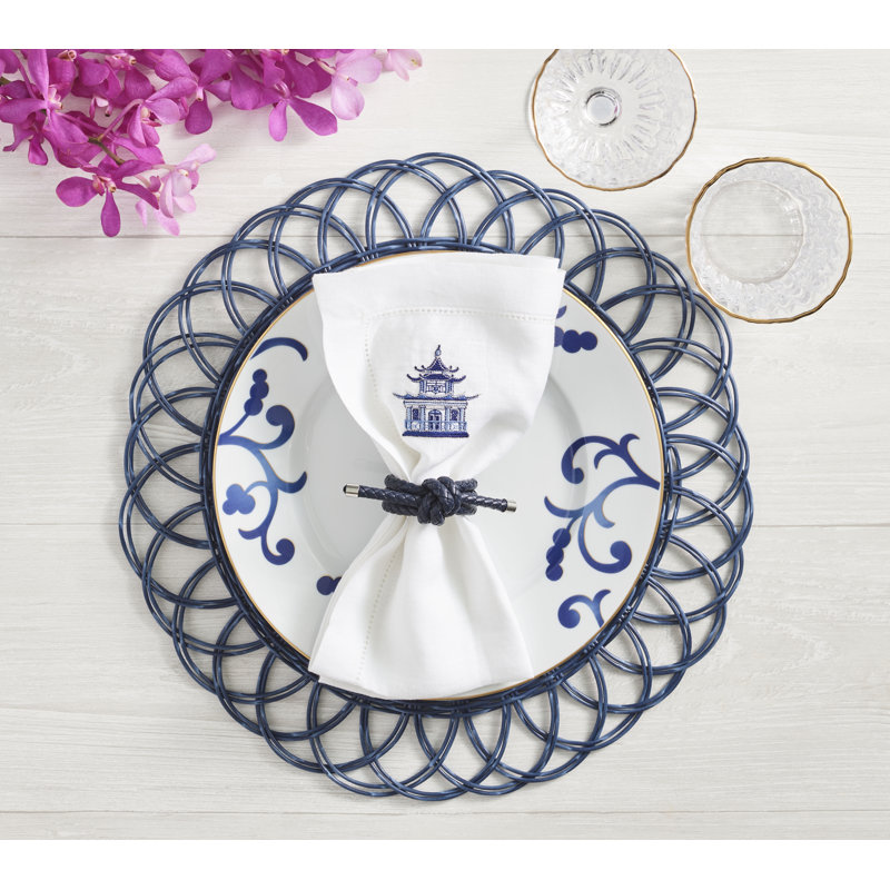 Rope Knot Napkin Ring, Navy