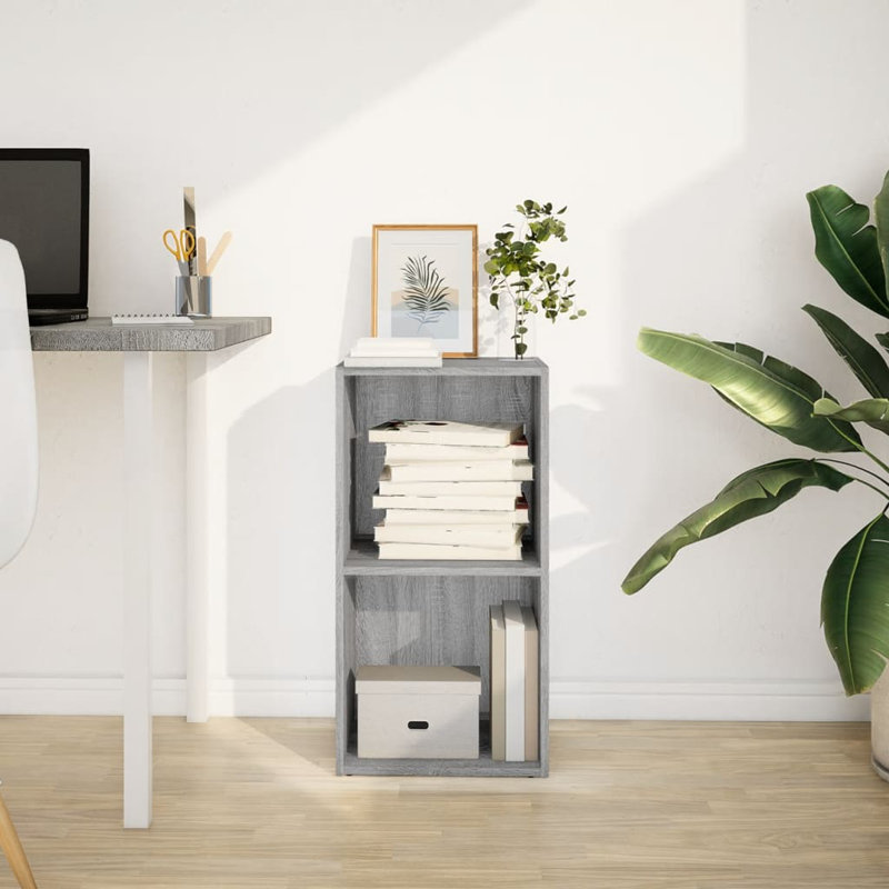 Analuisa Bookcase, (1 Shelves) 77cm H x 40cm W x 30cm D, Grey Sonoma