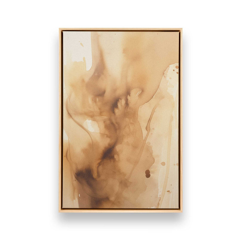 «Burnt Echoes I», reproduction sur toile, Cadre américain en érable flottant, H 48,75 po x l 32,75 po x P 1,75 po